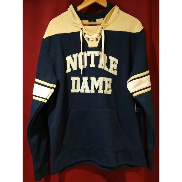 Colosseum Other - Men's Colosseum Navy Notre Dame Fighting Irish 2.0 Lace-Up Pullover Hoodie Large